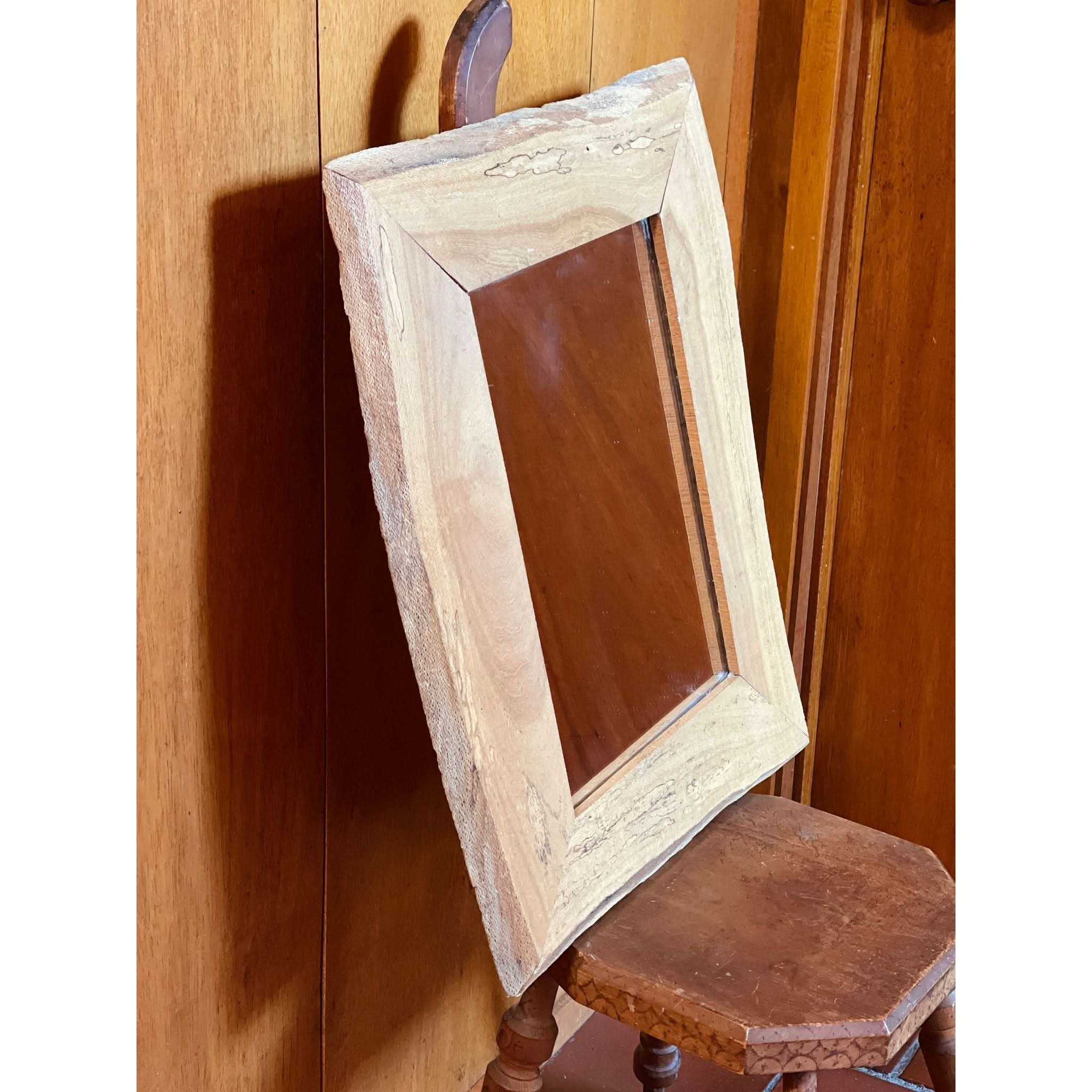 organic timber framed mirror | Bazaa | Designer, Vintage and Antique Furniture