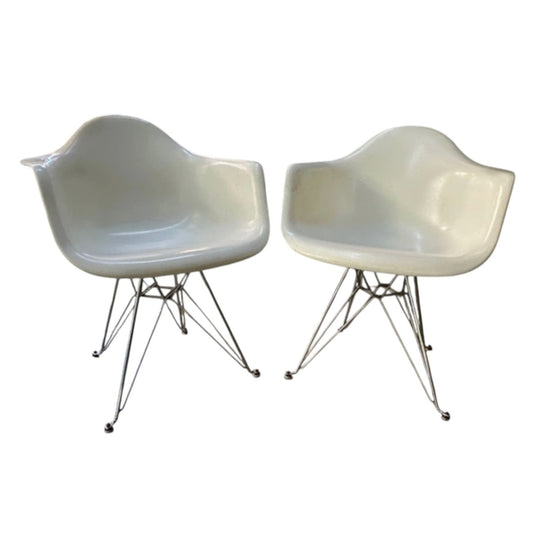 Original Eames fibreglass dining chairs - set of 10