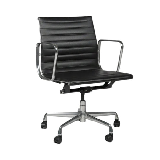 Original Herman Miller Eames Aluminium Group EA335 Management Chair by Charles & Ray Eames with Hard Industrial Castors