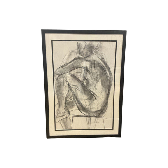 Original Large Charcoal Nude Artwork