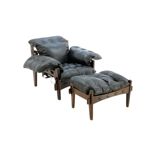 Original Moleca Chair and Foot Stool by Sergio Rodrigues