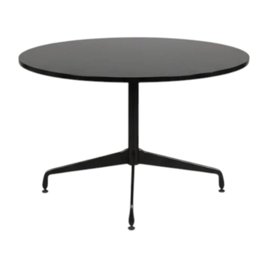 Original monochrome Eames Pedestal Dining Table by Herman Miller