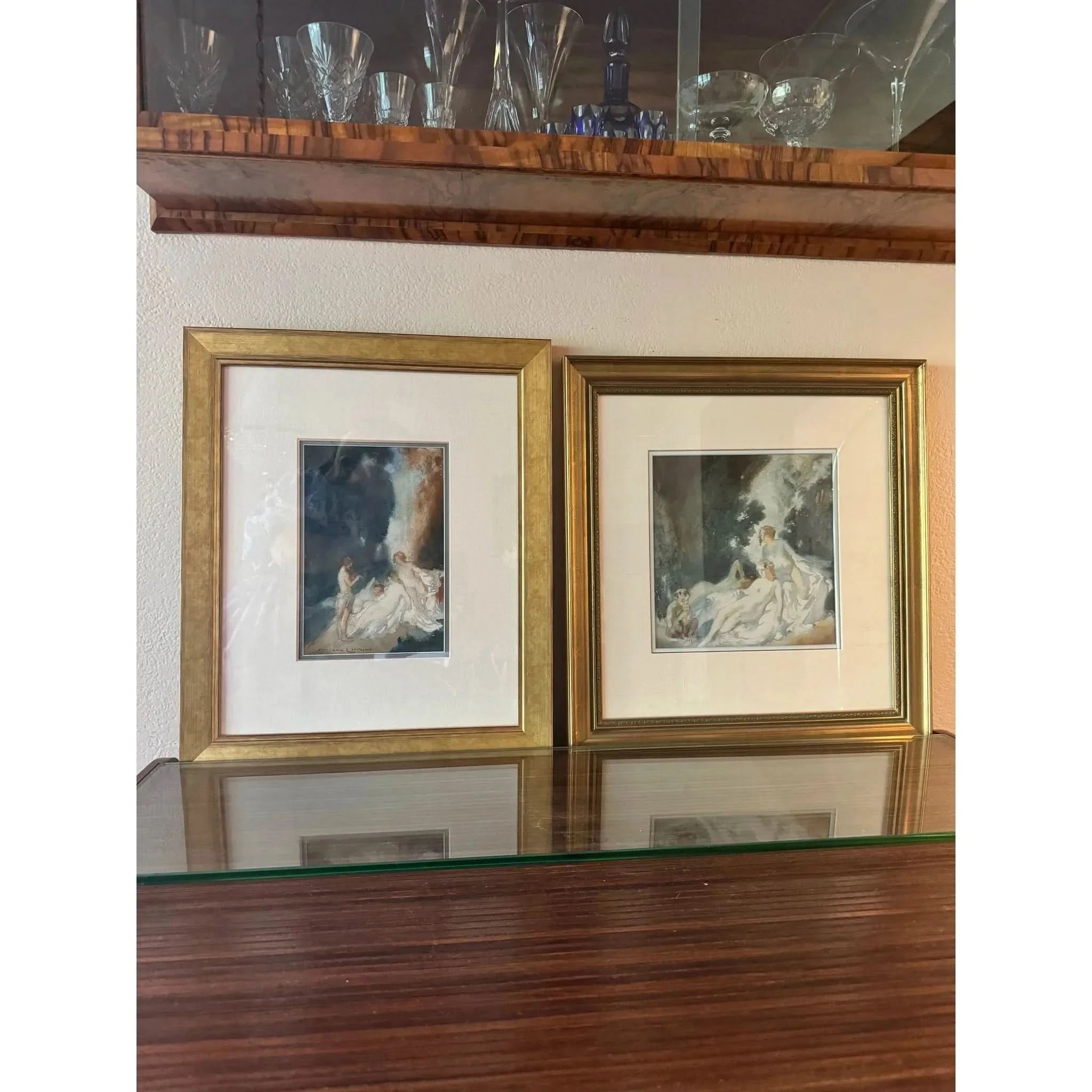 Original Norman Lindsay watercolour painting, The Flute Player | Bazaa | Designer, Vintage and Antique Furniture