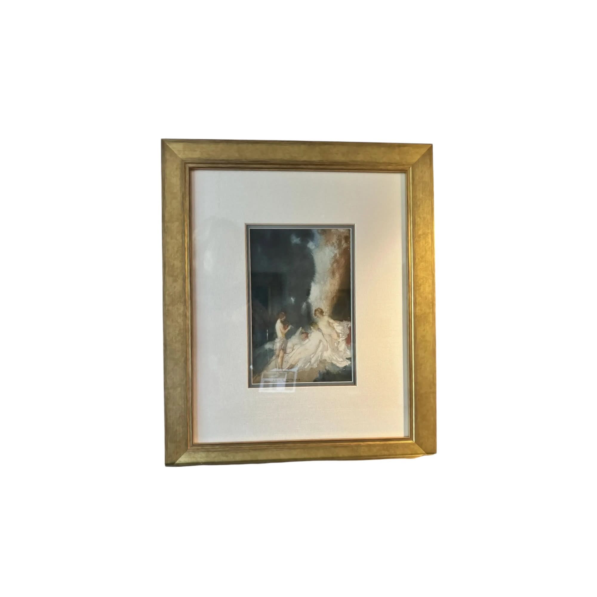 Original Norman Lindsay watercolour painting, The Flute Player | Bazaa | Designer, Vintage and Antique Furniture
