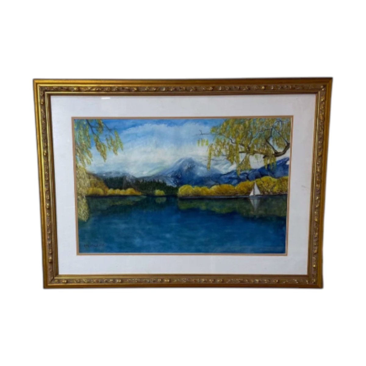 Original Watercolor on Paper - Autumn in New Zealand | Bazaa | Designer, Vintage and Antique Furniture