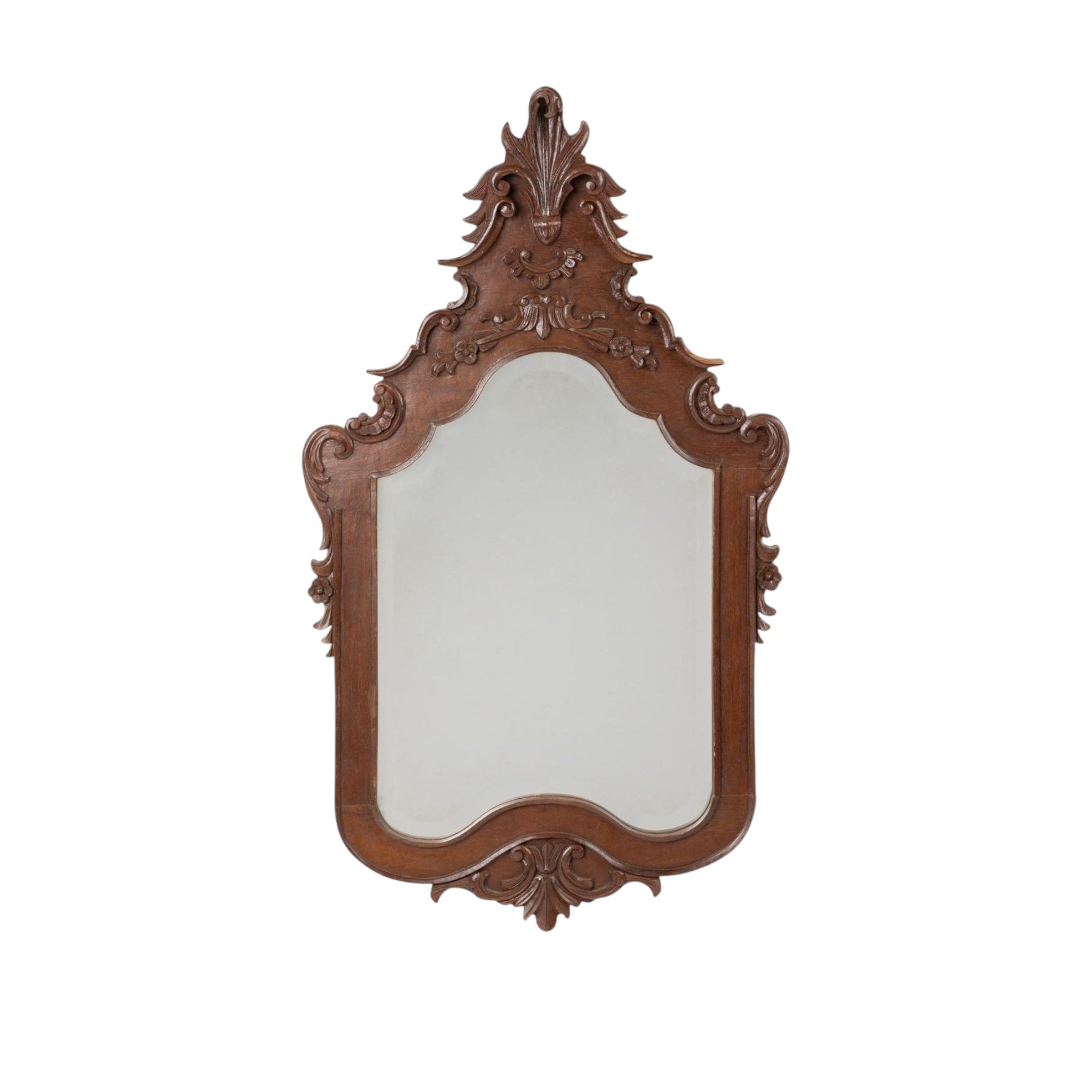 Ornate hand carved timber Framed Mirror from France - cracked mirror | Bazaa | Designer, Vintage and Antique Furniture