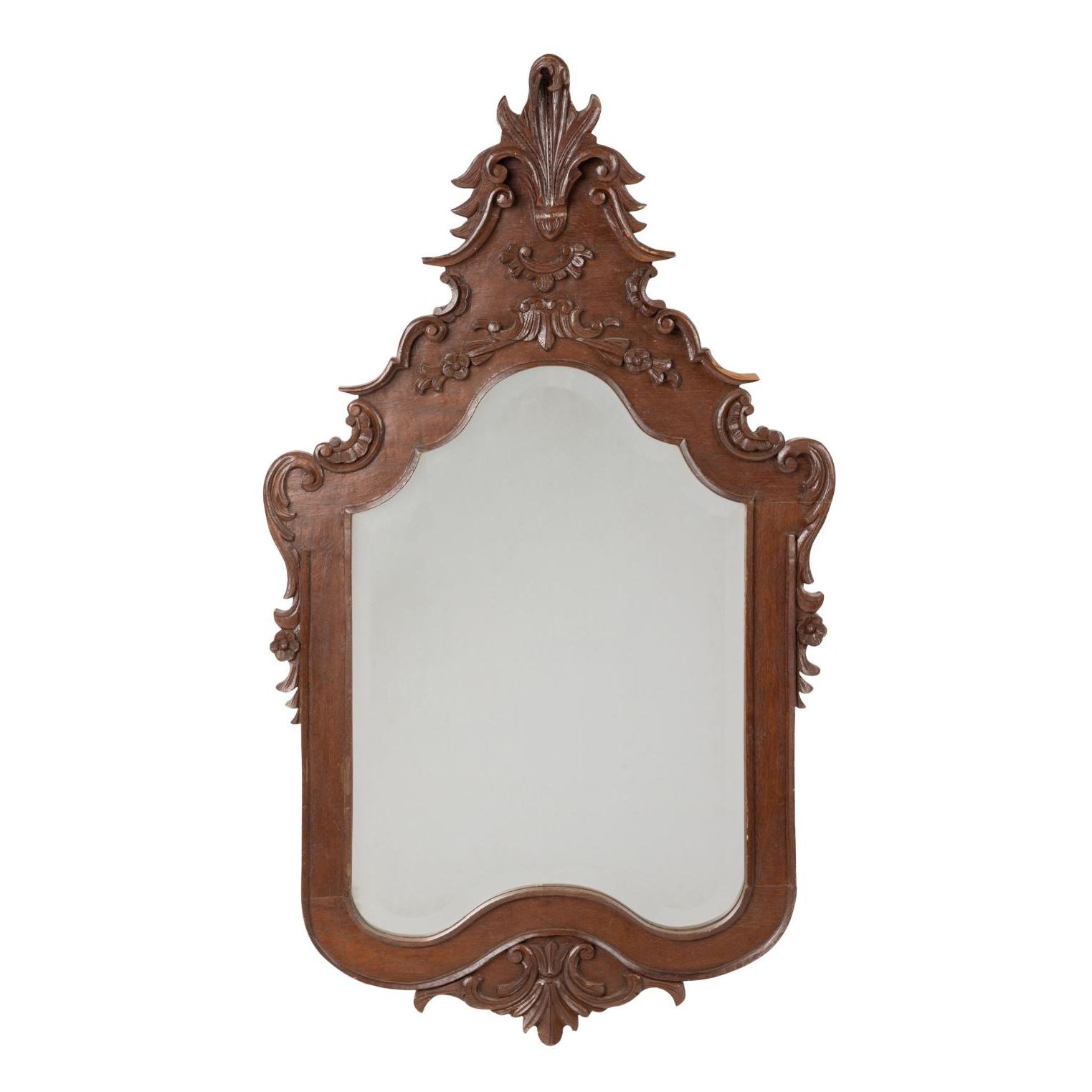 Ornate hand carved timber Framed Mirror from France - cracked mirror | Bazaa | Designer, Vintage and Antique Furniture