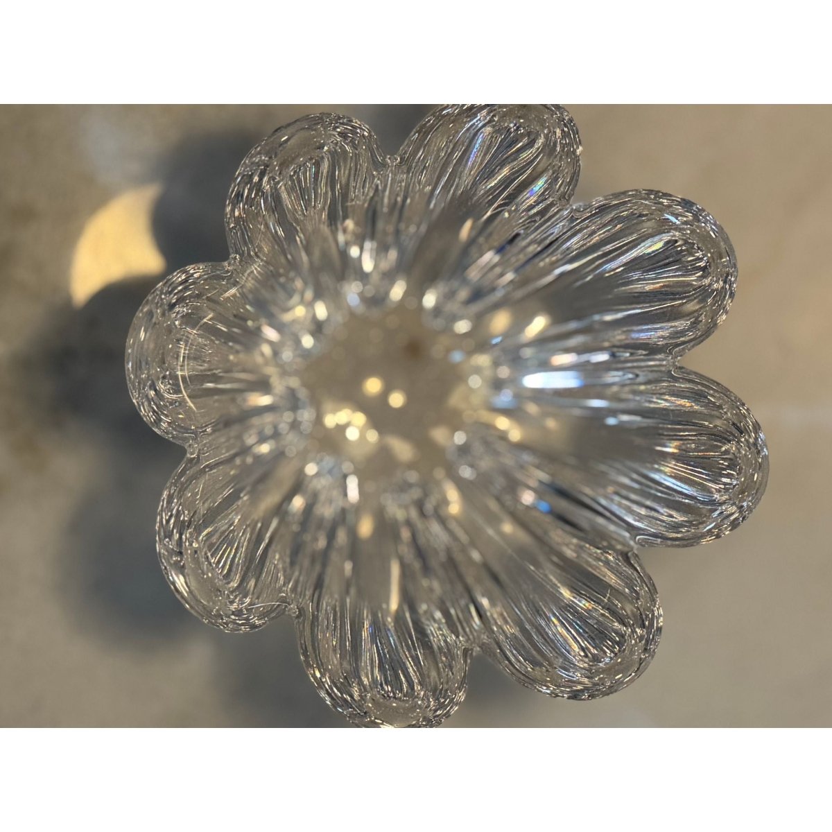 Orrefors Glasbruk Sweden ‘Mayflower’ Lead Crystal Bowl by Jan Johansson, Pattern 4789/11 — Eight‑Petal Lily Form | Bazaa | Designer, Vintage and Antique Furniture