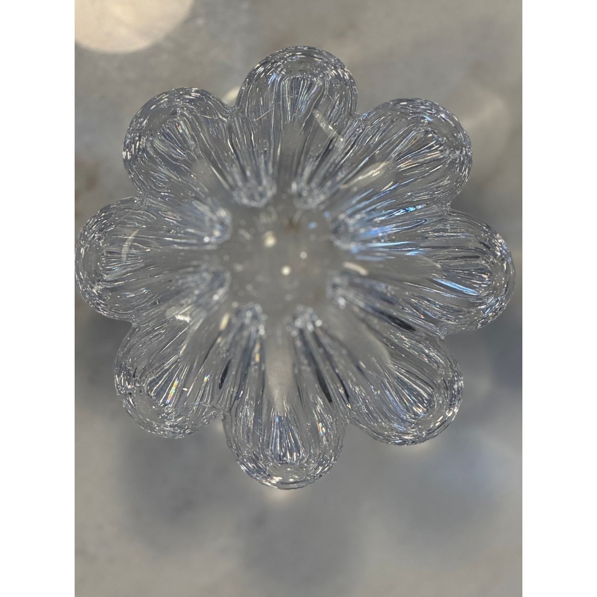 Orrefors Glasbruk Sweden ‘Mayflower’ Lead Crystal Bowl by Jan Johansson, Pattern 4789/11 — Eight‑Petal Lily Form | Bazaa | Designer, Vintage and Antique Furniture