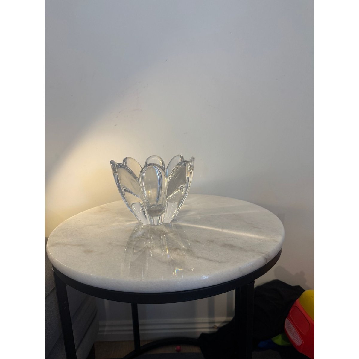 Orrefors Glasbruk Sweden ‘Mayflower’ Lead Crystal Bowl by Jan Johansson, Pattern 4789/11 — Eight‑Petal Lily Form | Bazaa | Designer, Vintage and Antique Furniture