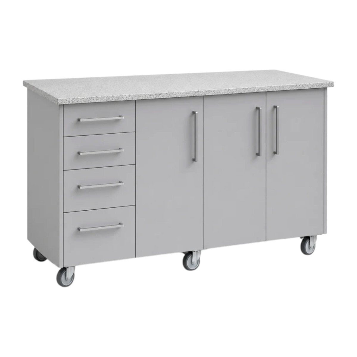 Outdoor Kitchen Island Granite Top Storage Cabinet on Castors 164cm | Bazaa | Designer, Vintage and Antique Furniture