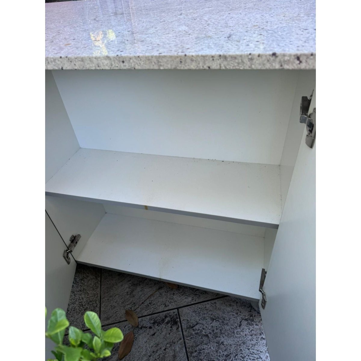 Outdoor Kitchen Island Granite Top Storage Cabinet on Castors 164cm | Bazaa | Designer, Vintage and Antique Furniture