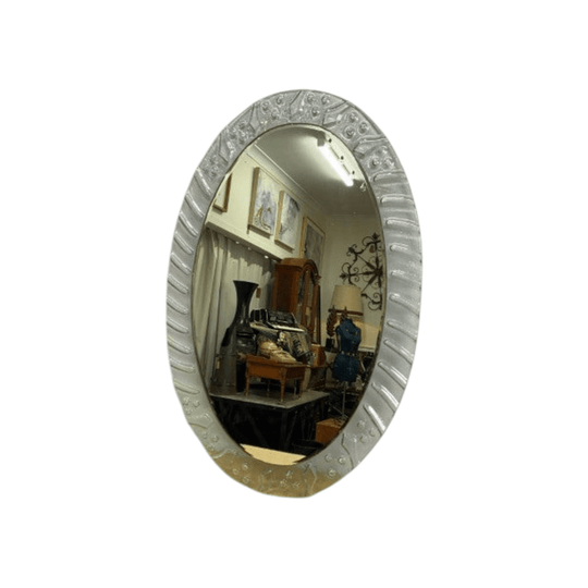 Oval Glass Framed Mirror