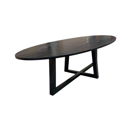 Ovalis Grande Dining Table in Black by LM Home Interiors