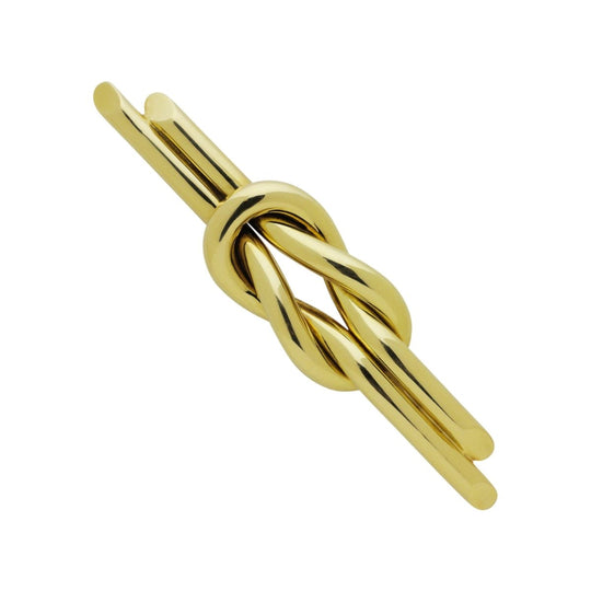 Oversized 18kt Yellow Gold Lovers Knot Brooch