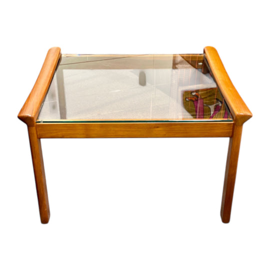 1960s mid century Tessa glass top, coffee table