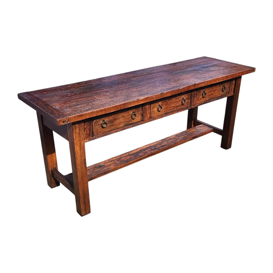 Rare custom handmade 1990s Bespoke Sydney Railway Ironbark Sideboard / Console Table