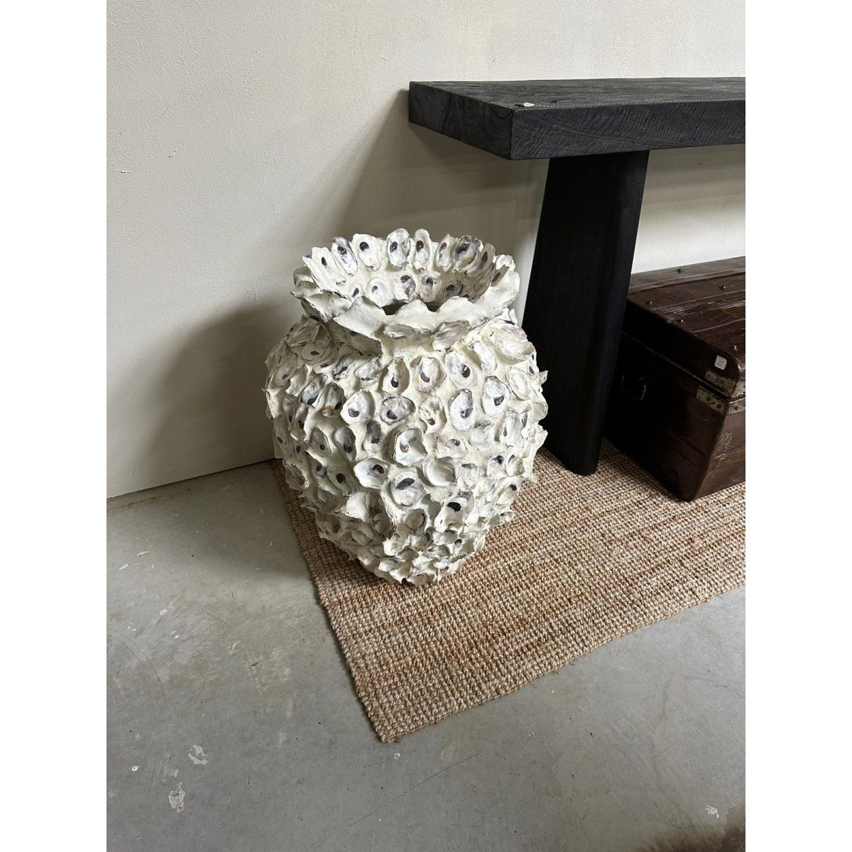 Oyster Shell Urn Coastal Sculptural Vase Mediterranean Decor | Bazaa | Designer, Vintage and Antique Furniture