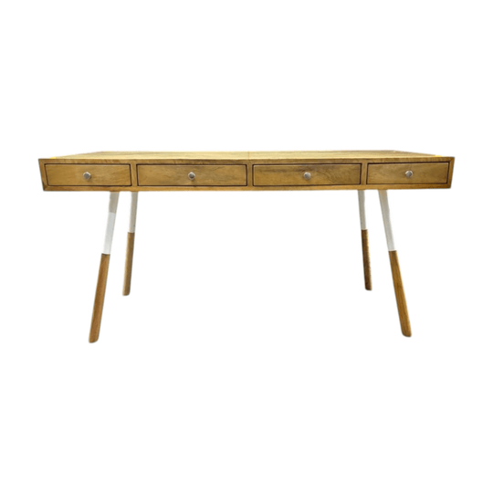 OZ Design 'Kortina' Desk (Mango Wood with White Legs)