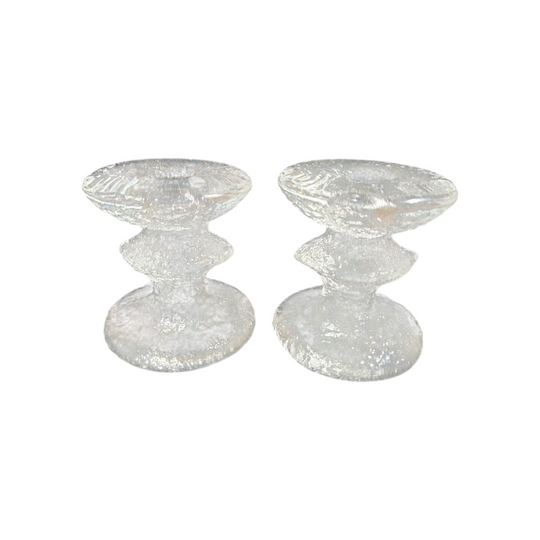 2 x Vintage Iittala Festivo Candle Holders- Design by Timo Sarpaneva circa 1960s