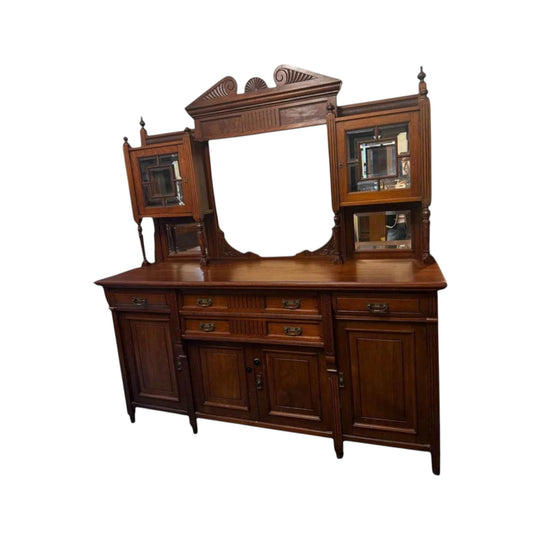 Antique Victorian Sideboard in Carved Walnut solid timber