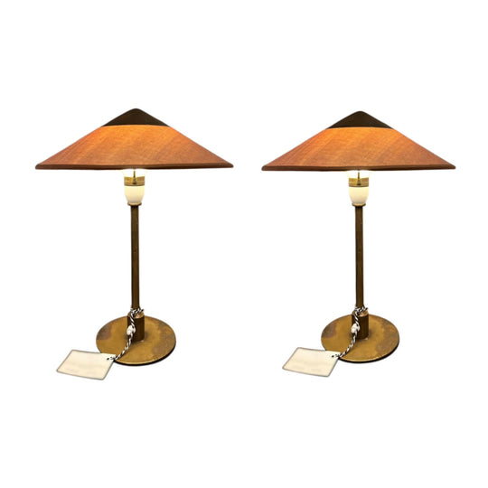 Pair of 1930s Brass Kongelys Lamps by Niels Rasmussenfro Fog & Morup