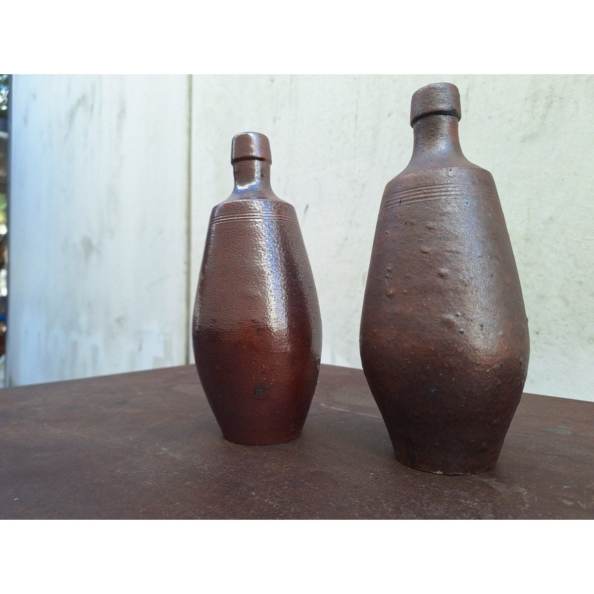 Pair of A. Evangelista Portuguese Ceramic Bottle Vases | Bazaa | Designer, Vintage and Antique Furniture