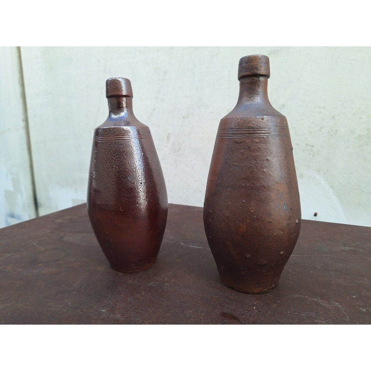 Pair of A. Evangelista Portuguese Ceramic Bottle Vases | Bazaa | Designer, Vintage and Antique Furniture