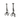 PAIR OF ANTIQUE FRENCH HAND - FORGED WROUGHT IRON CANDLESTICKS c.1910 | Bazaa | Designer, Vintage and Antique Furniture
