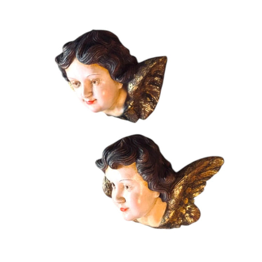 Pair of Antique Style Cherub Heads
