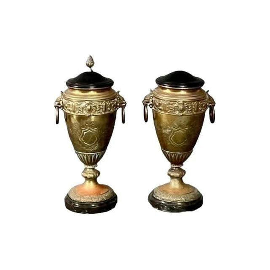Pair of antiqueclassical urns for lamps.