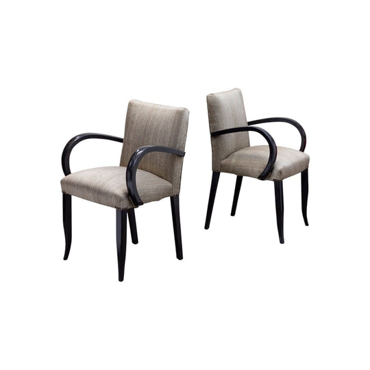 Pair of Art Deco Carver Chairs