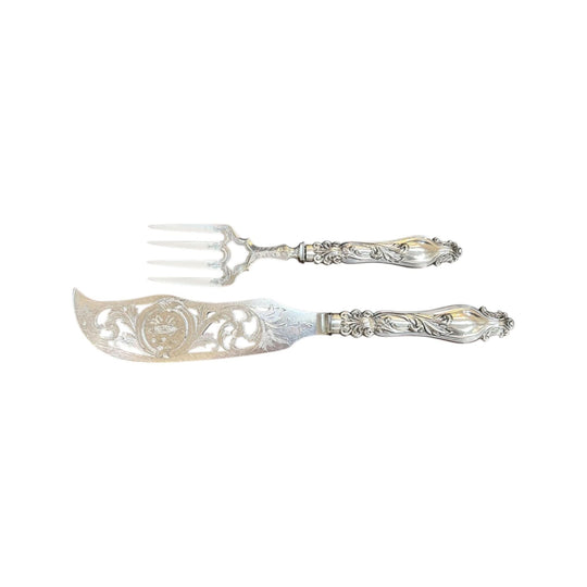 Pair of Art Nouveau fish servers c.1900