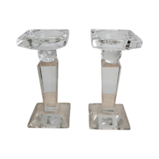 Pair of Crystal Candle Holders