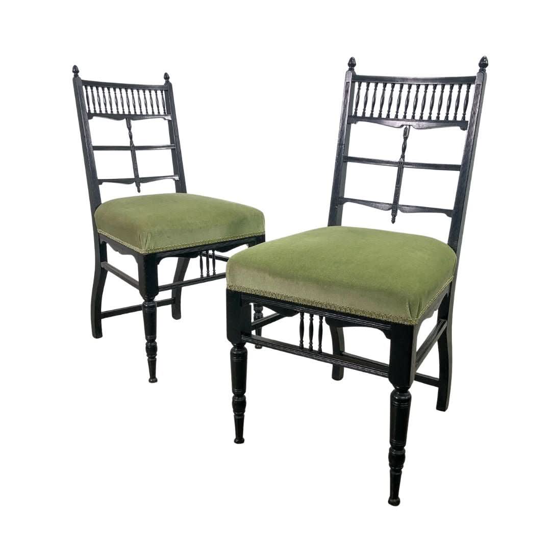 Pair of Decorative Antique Edwardian Chairs C1900 | Bazaa | Designer, Vintage and Antique Furniture