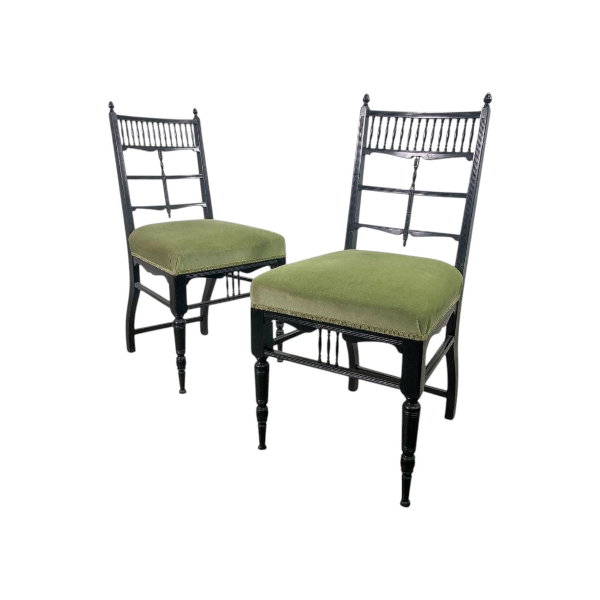 Pair of Decorative Antique Edwardian Chairs C1900 | Bazaa | Designer, Vintage and Antique Furniture