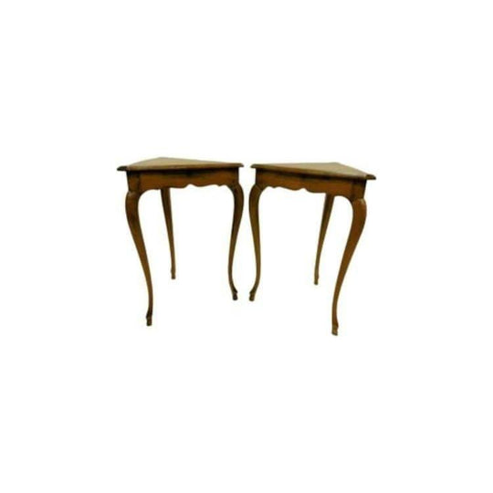 Pair of French Cherrywood corner tables