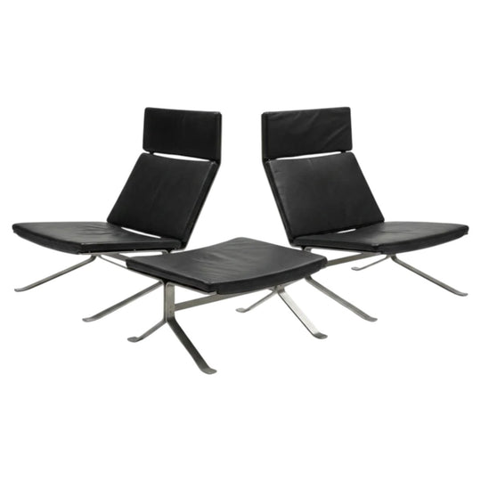Pair of Lounge Chairs and Footstool — Bolia, Denmark