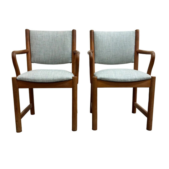 Pair Of Mid Century Teak Carver Chairs*