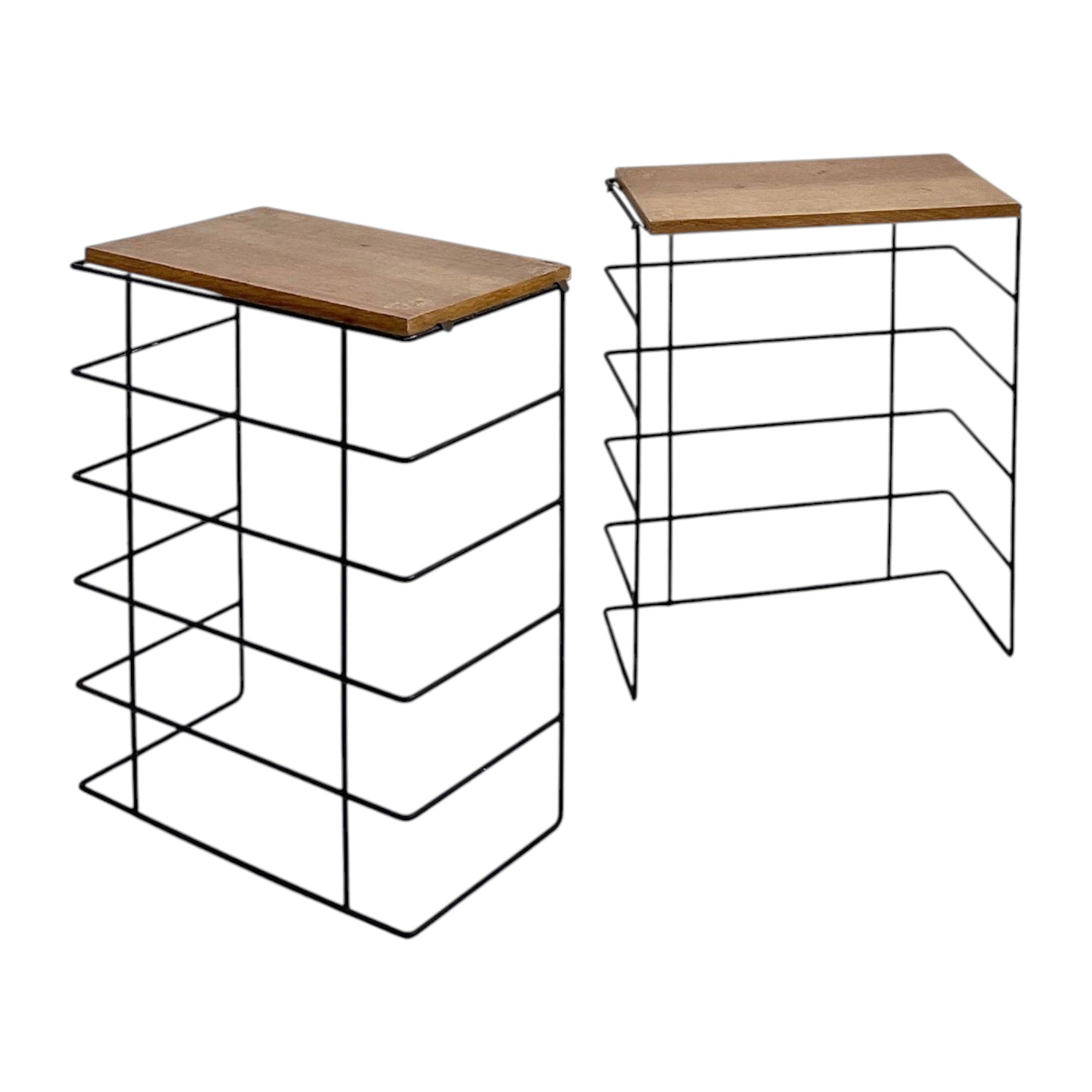 String Table Insterment Shop Pair of Nisse Strinning for String Design Side Tables, Steel with ...