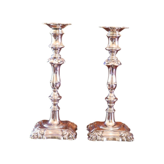 Pair of Old Sheffield Plate candlesticks