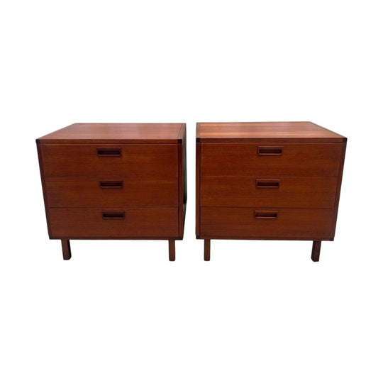 Pair of Restored Mid-Century Modern Bedside Drawers