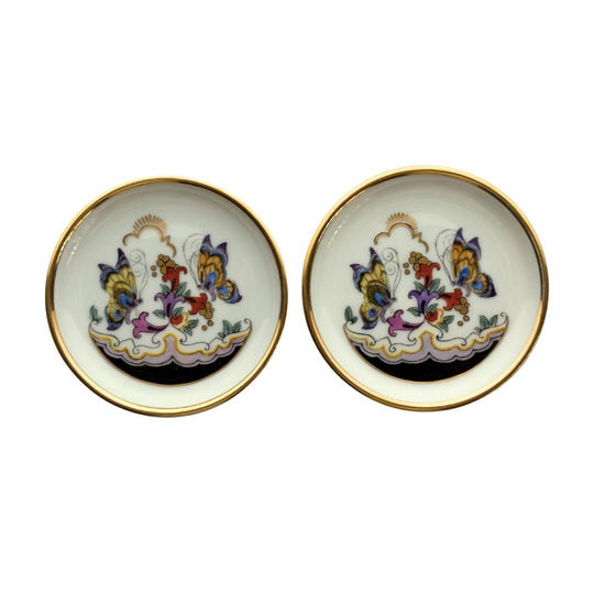 Pair of Rosenthal “Butterfly” Art Deco Trinket Dishes Designed by Kurt Wendler, Selb Bavaria Germany, c. 1920s–1930s