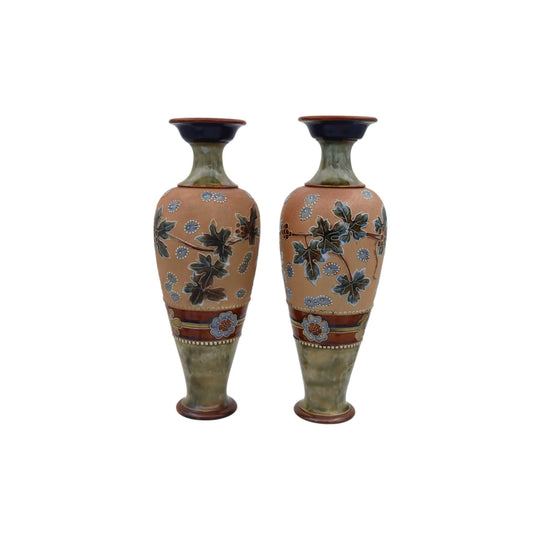 Pair of Royal Doulton Chine Ware vases