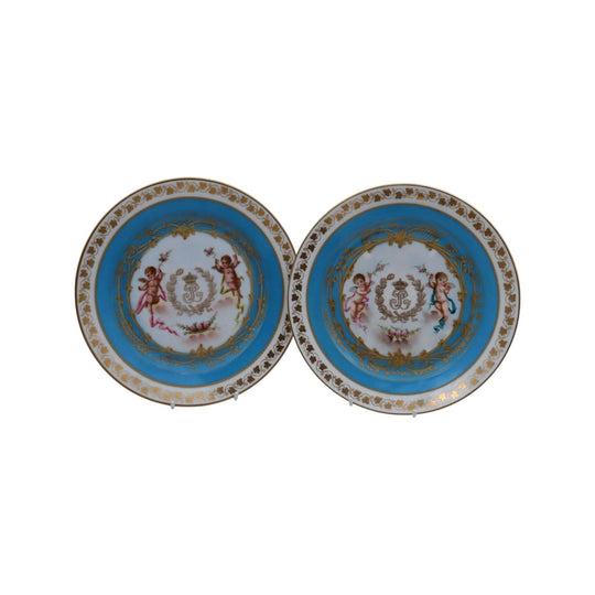 Pair of Sevres Louis Phillippe plates