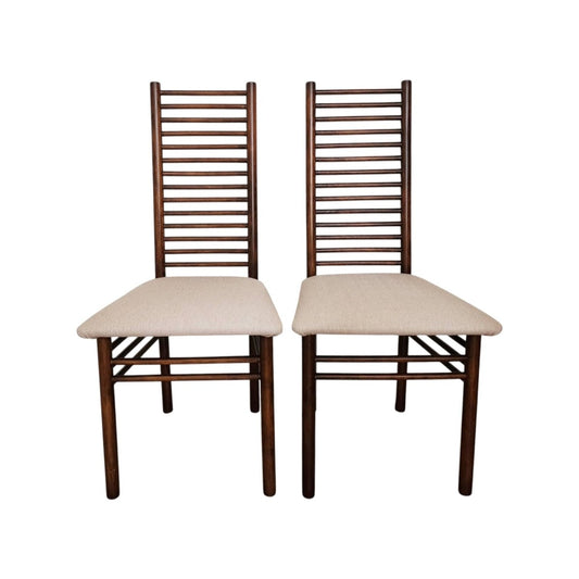 Pair of Tall Ladderback Dining Chairs | Bazaa | Designer, Vintage and Antique Furniture