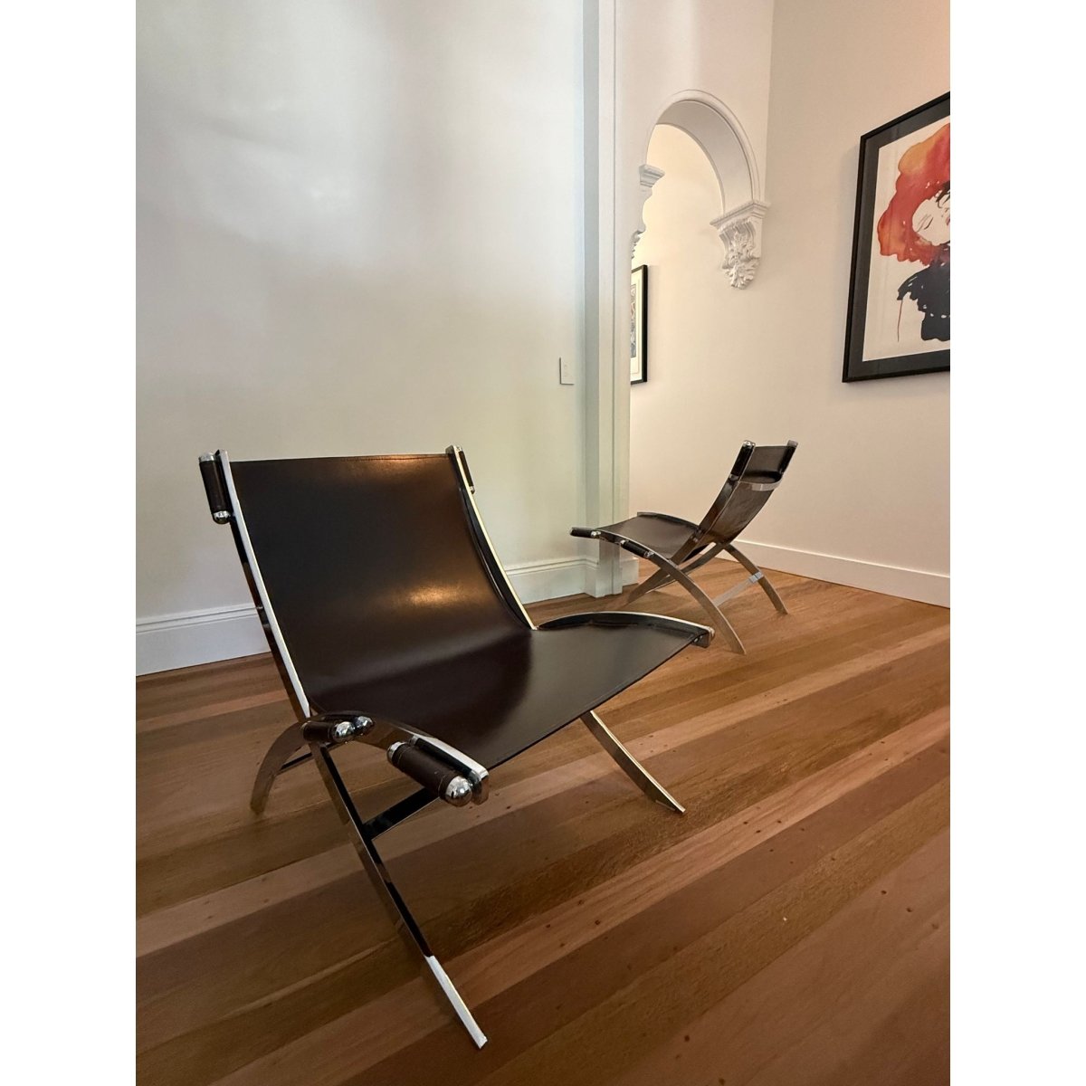 Pair of Timeless Scissor Chairs by Paul Tuttle & Antonio Citterio for Flexform, Italy, 1980s | Bazaa | Designer, Vintage and Antique Furniture