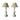 Pair of Vintage Carved Timber Lamps with Linen Shades | Bazaa | Designer, Vintage and Antique Furniture