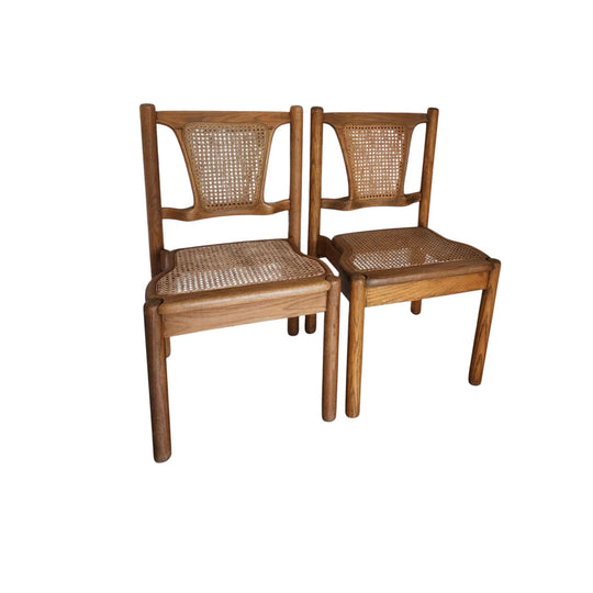 Pair of Vintage Shin-Lee Wicker Chairs Thonet Bentwood