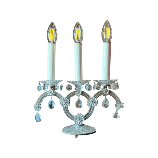 Pair of Vintage Three-Bulb Lamps